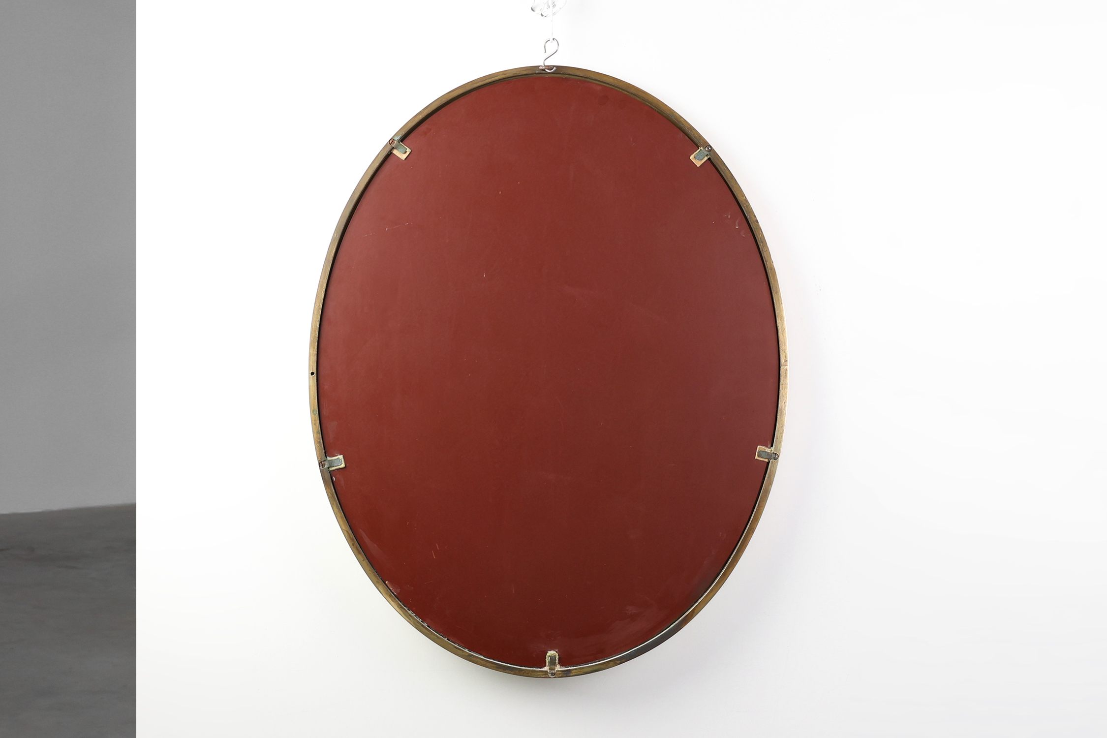 Art Deco Copper‑Plated Metal Mirror, Belgium ca. 1925thumbnail